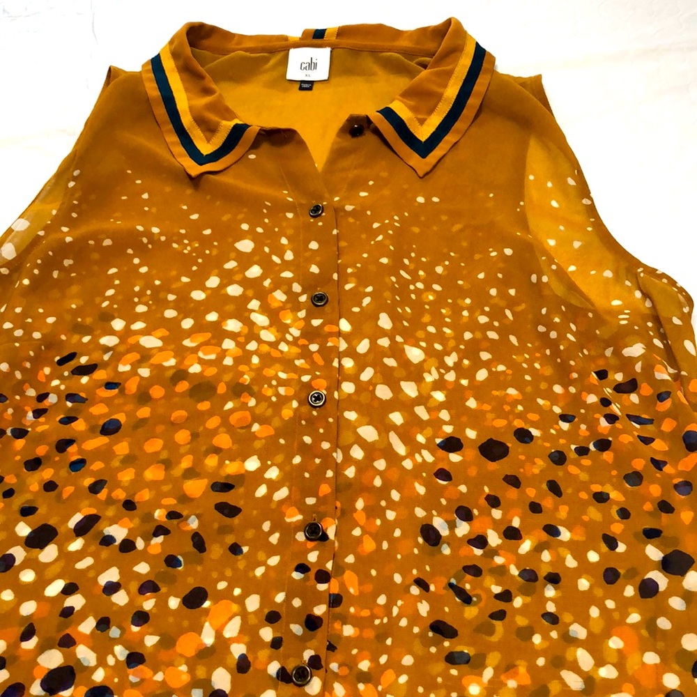 Cabi sheer sleeveless top